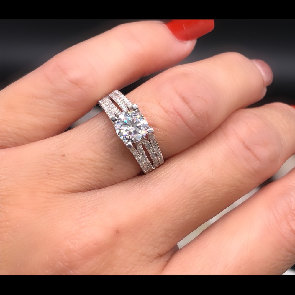 Moissanite Diamond Ring With Certificate free Ring Engraver